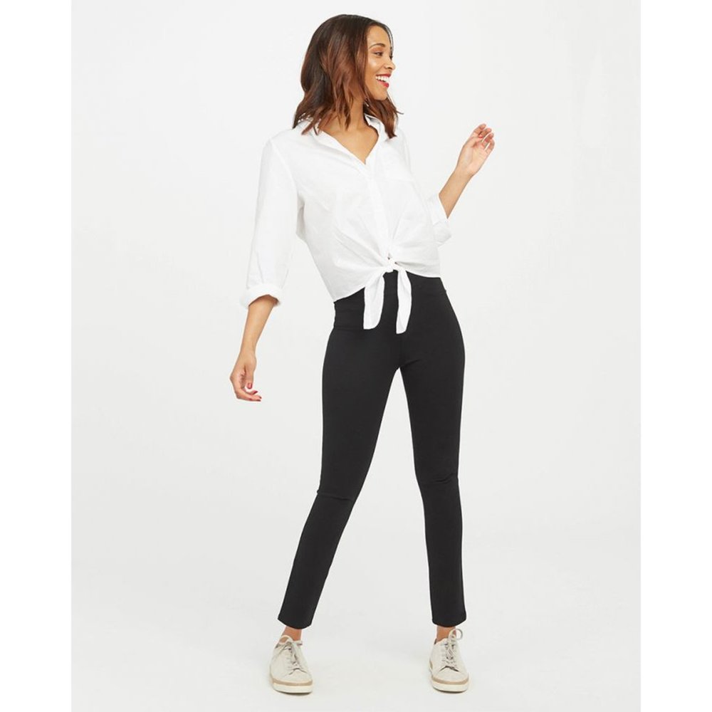 NWT Spanx The Perfect Black Pant, Ankle 4-Pocket L